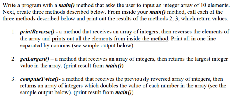  This is for Java. Please use elementary code, as this is