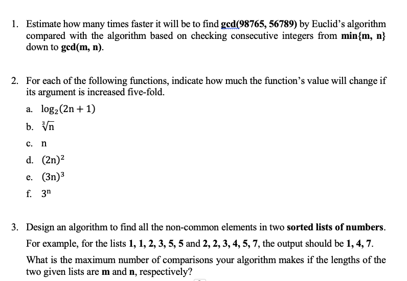 Design an algorithm to find all the non-common elements in two sorted