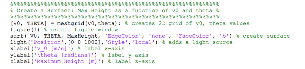 plotting code provided should create the graph shown. My projectile UDF is