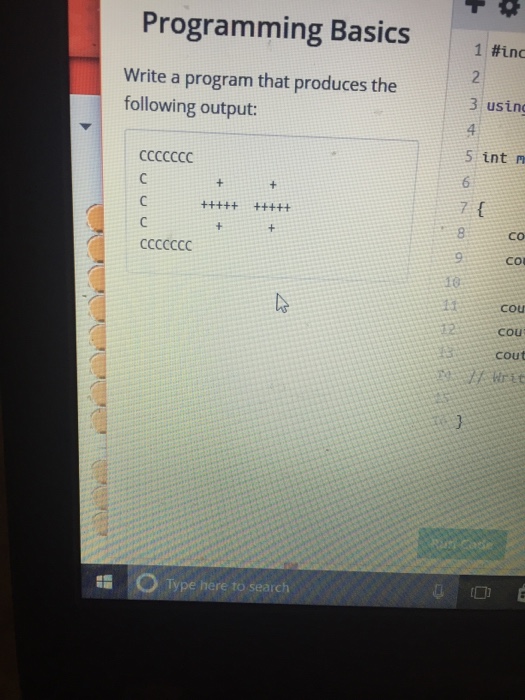  Write a program that produces the following output