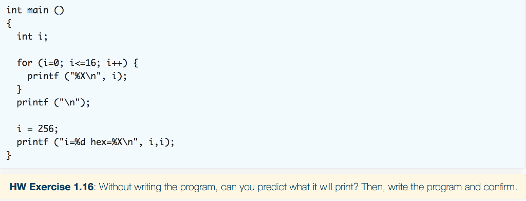 C language module c-1 (1.16) Write the program and also copy the