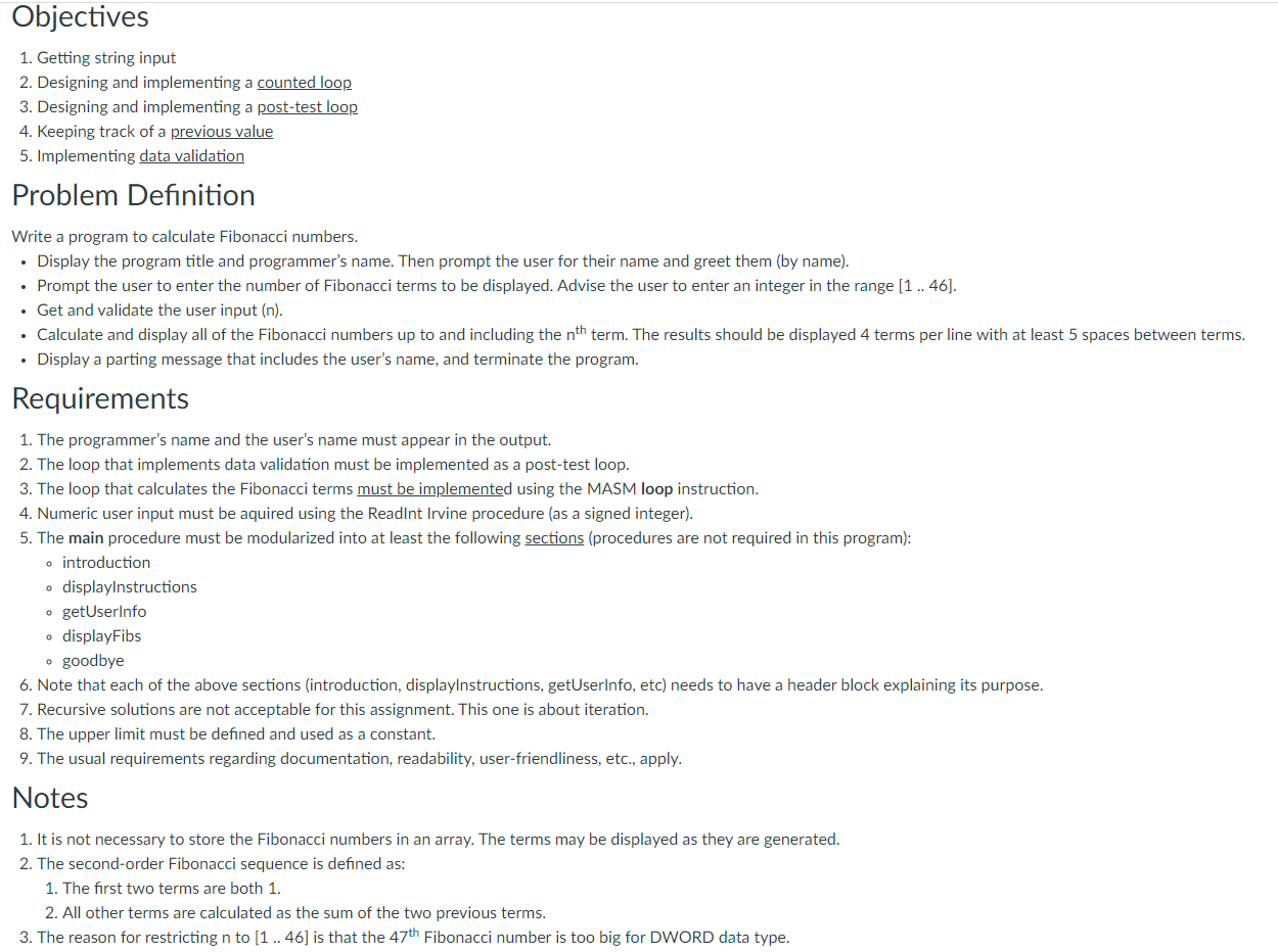 This is a MASM assignment, please help me and write some comments