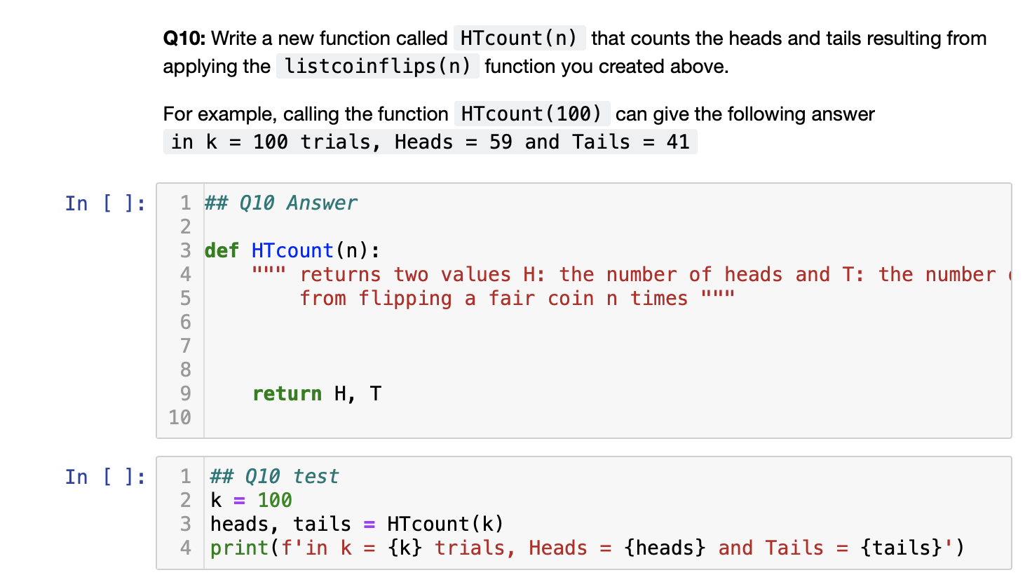 zero. The function accepts two parameters, k : the number of lists