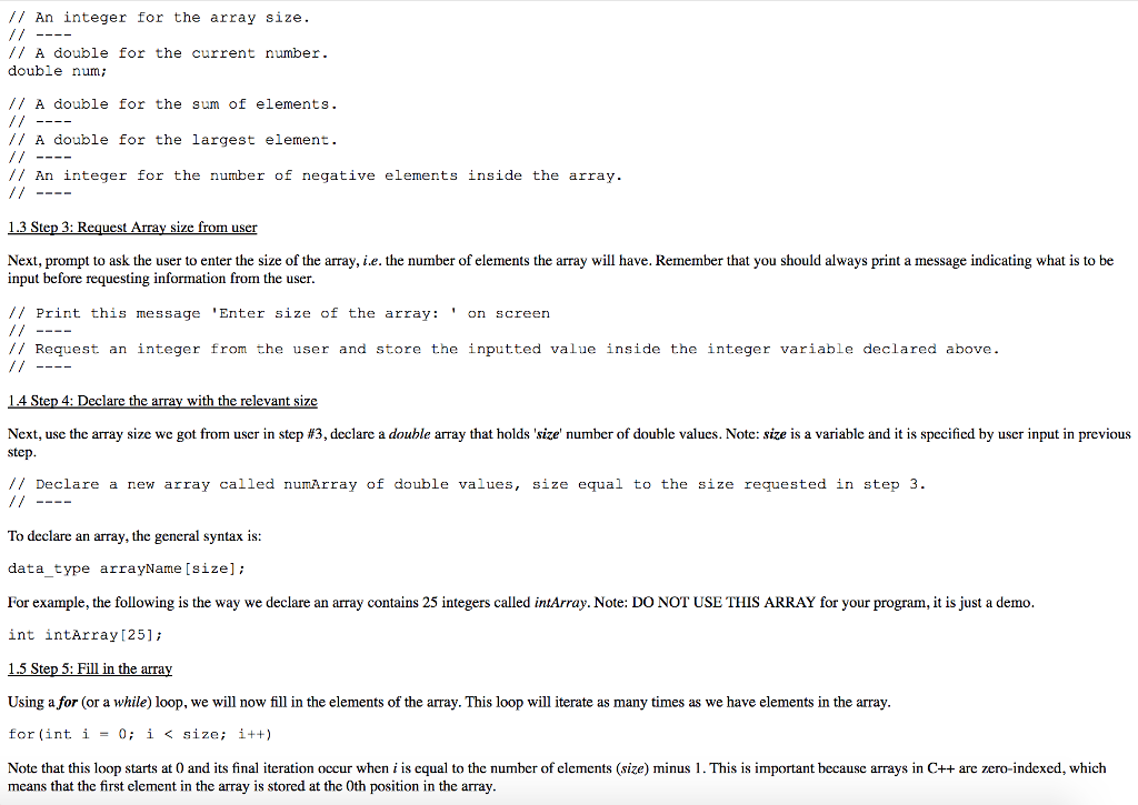 array of numbers, fill in the elements of that array by prompting