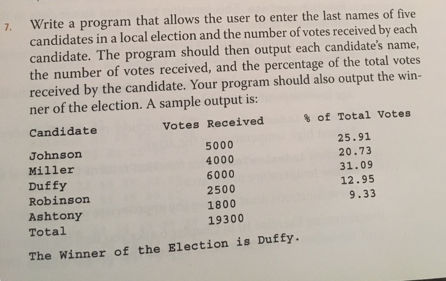  The Program should be in C++ and it should follow all