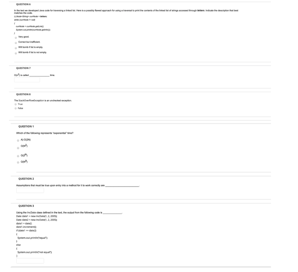  QUESTION In the text we developed Java code for traversing a