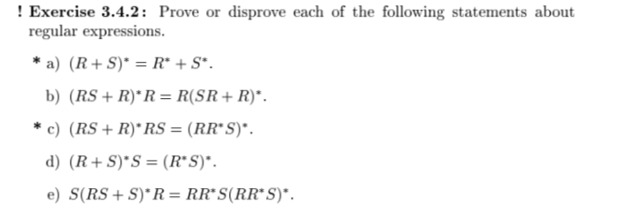 Please answer all of them. Thank you. ! Exercise 3.4.2: Prove or