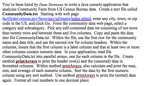 Java Programming. Please only answer if you can do the ENTIRE problem.