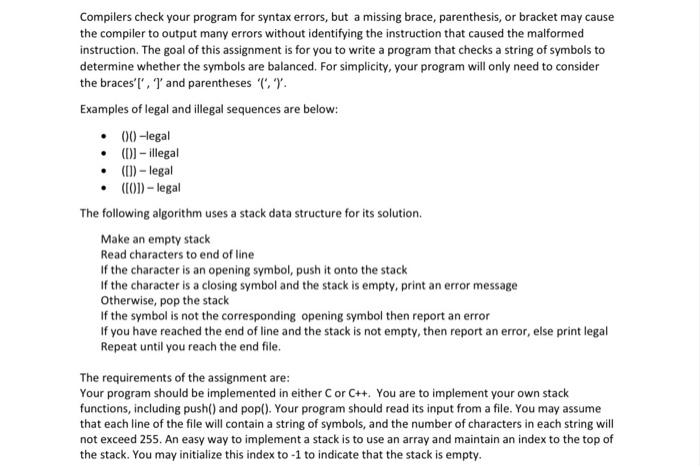 Write program in C++ Compilers check your program for syntax errors, but