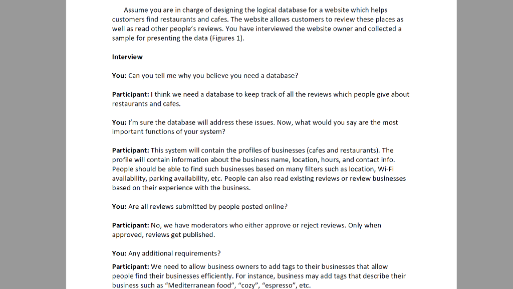 1. Mission Statement 2. Mission Objectives 3. Final Table List 4. Table