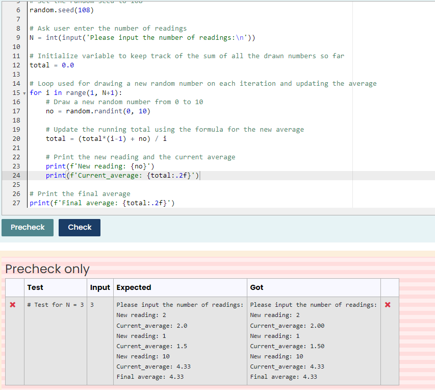 Using Python. Having trouble getting the output to only contain 1 decimal