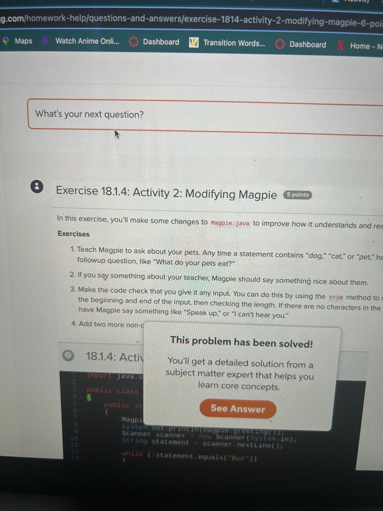  g.com/homework-help/questions-and-answers/exercise-1814-activity-2-modifying-magpie-6-poi Maps Watch Anime Onli... Dashboard Transition Words... Dashboard Home -