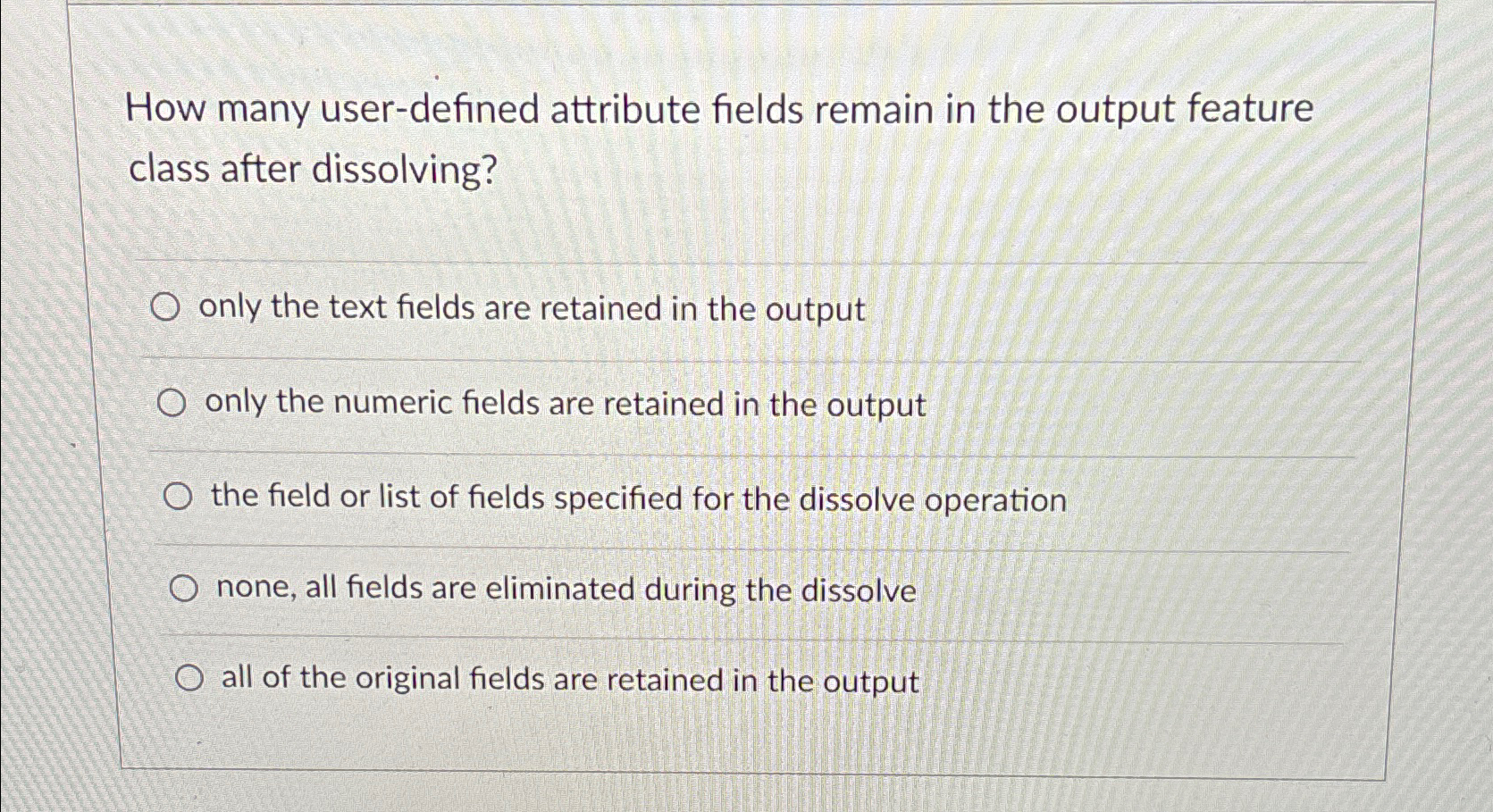  How many user-defined attribute fields remain in the output feature class