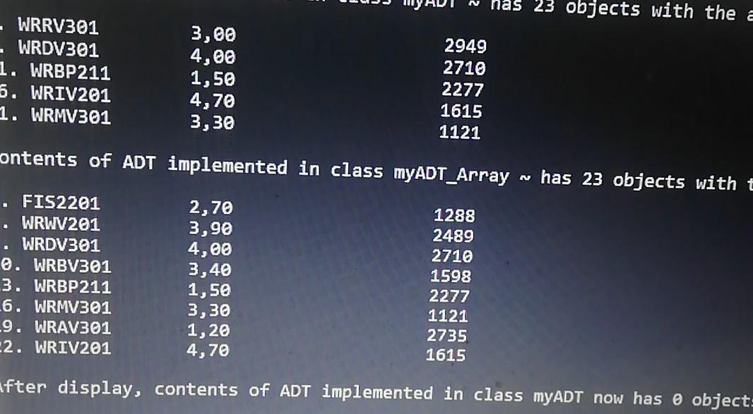 in descending order(large to small) of noStuds.. need it asap public myADT_Array