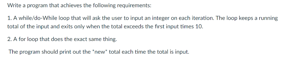 USE of C++ please Write a program that achieves the following requirements: