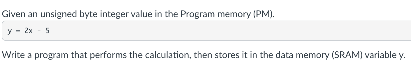  Answer this question in a assembly langauge program. 