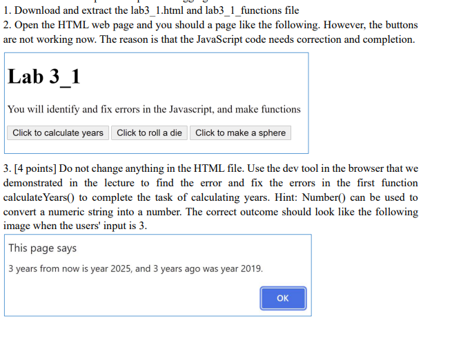 lab 3 .html Lab3_1 Lab 3_1 You will identify and fix errors