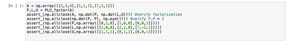 in the form of LU composition), we zero out the coefficient A[i,j]
