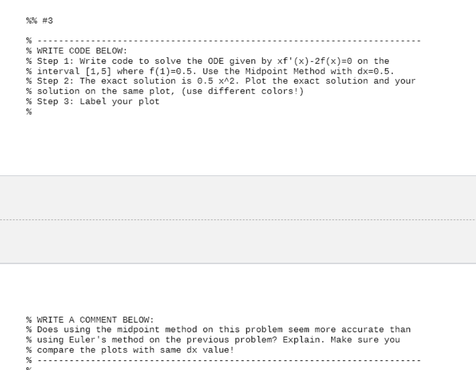  You can the following df equations: Matlab code %% #3 %