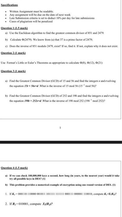 please all questions ! Specifications - Written Assignment must be readable. -