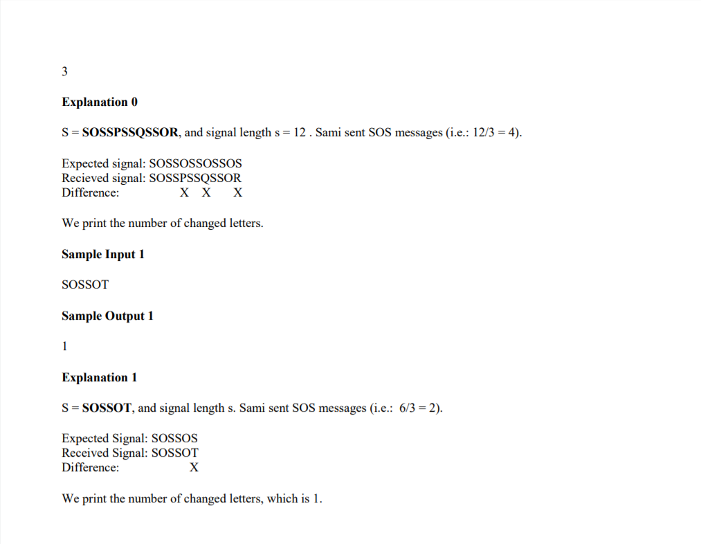 each problem that return the solution. All Methods Must be in this