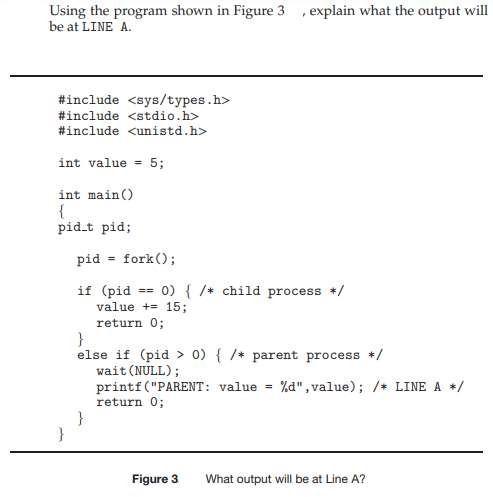  Using the program shown in Figure 3 explain what the output