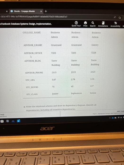 STUDENT table structure shown in Table P6.4, do the following: a. Write