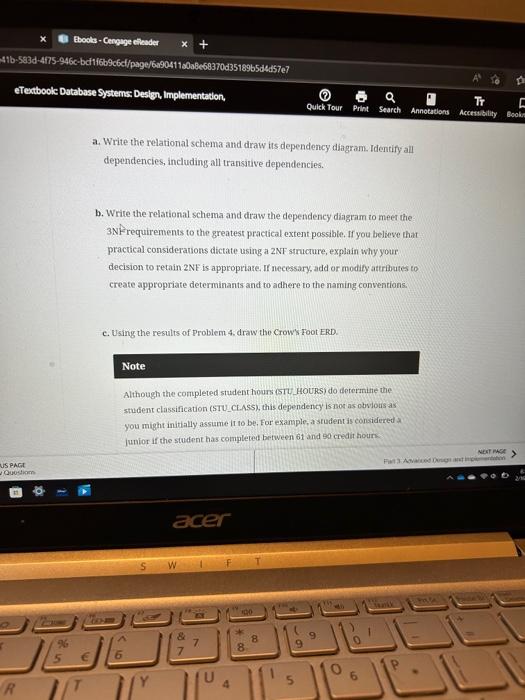 the relational schermat and draw irs dependency diagrami ldentify all dependencjes, including