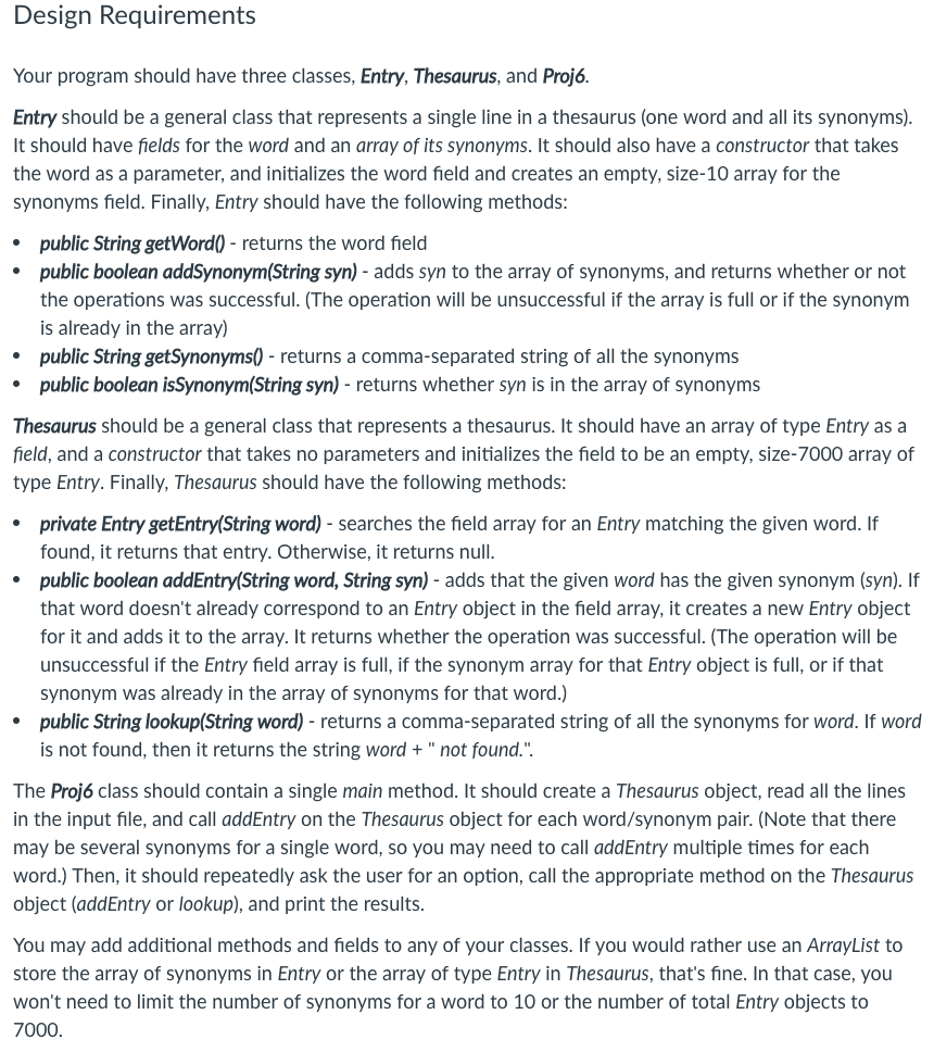 their synonyms. You will repeatedly ask the user if they want to