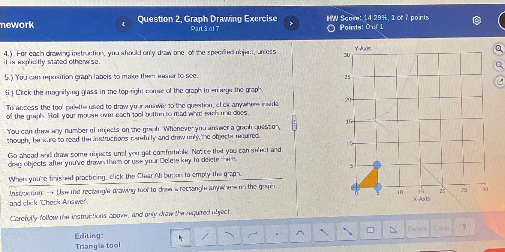  Question 2, Graph Drawing Exercise HW Score: 14.29%,1 of 7 points