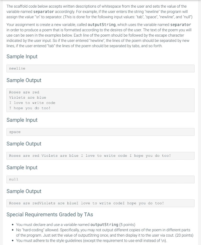 I need help figuring out this C++ code. See instructions below: The