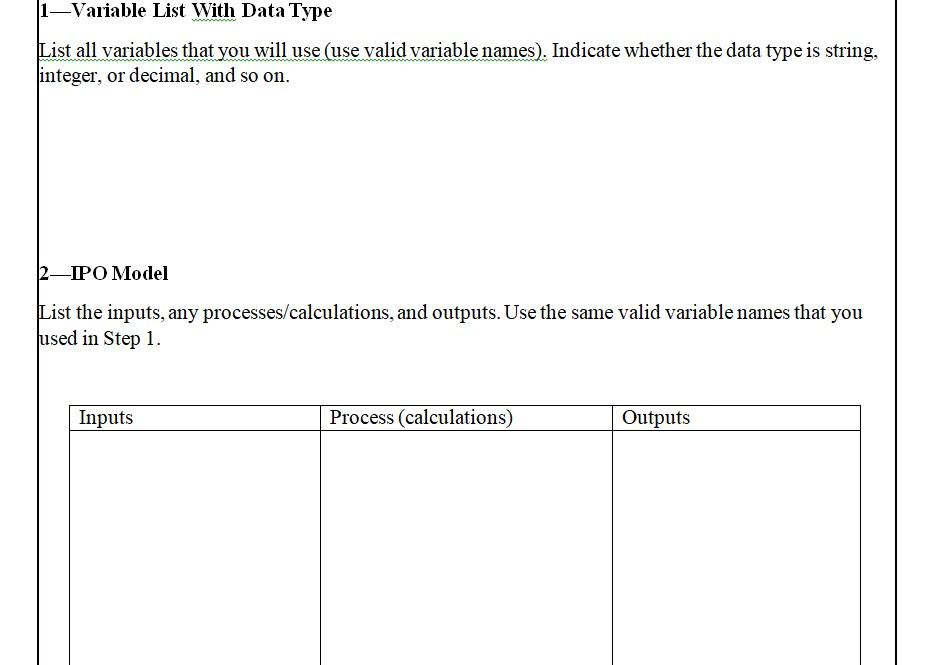 C# code. thanks. CO 3-Given a simple problem, design and desk-check a