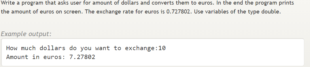 with C++ Write a program that asks user for amount of