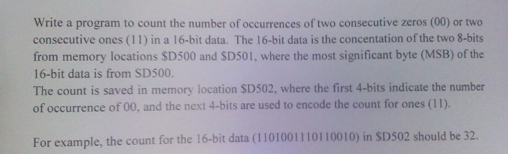 Can anyone help me this. Please write the answer in Assembly language