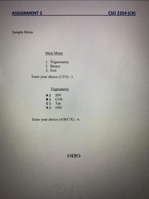 necessary ASSIGNMENT 2 CSD 2354 (CH) In this assignment you are required