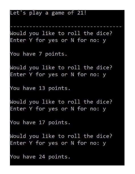 cards. The dice are rolled, and the player tries to beat the