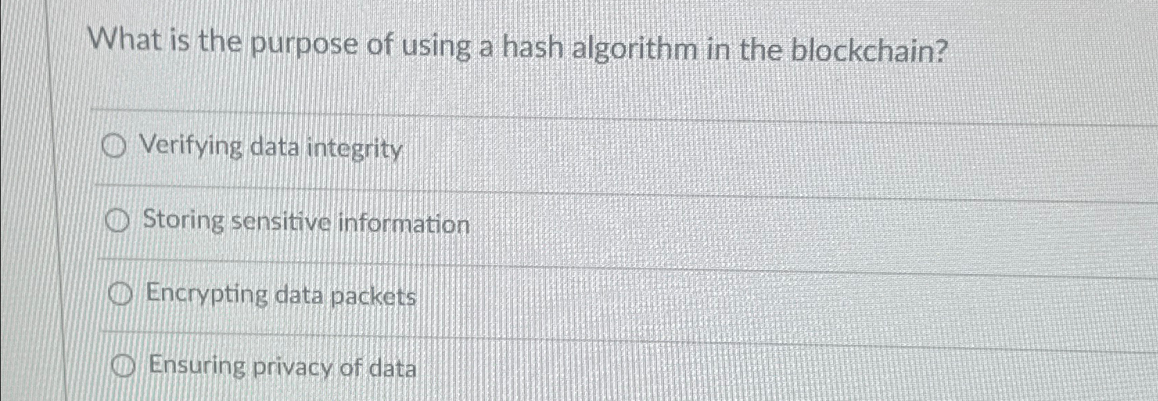 What is the purpose of using a hash algorithm in the