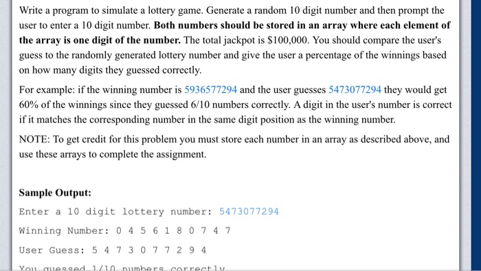  This is for java begginers and must use the following format.
