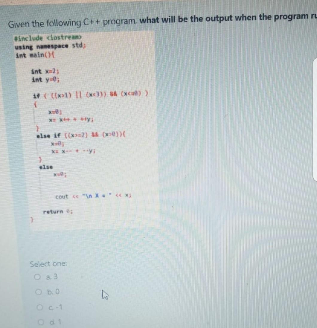 5: break; case 6: n--; break; case 7: nan; break; > cout