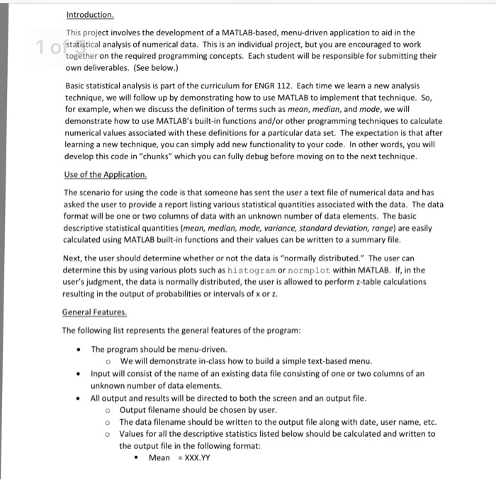  Solve with matlab Introduction This proj involves the development of a