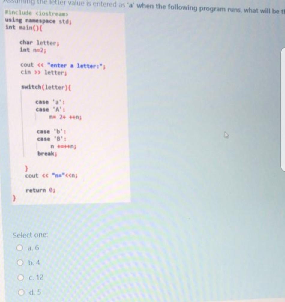 using namespace std; int main() { int a,b,ca; asbac; double area cout