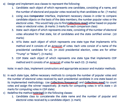 a) Design and implement Java classes to represent the following: 1.