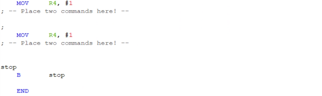 register R4 by: i i ; R4 = R4 * R4 =