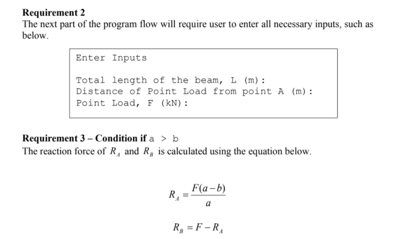 calculate the reaction force at support of a simply supported beam, as