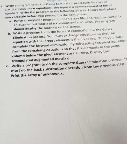  Solve using visual basic, c#, or c++ 1. Write a program