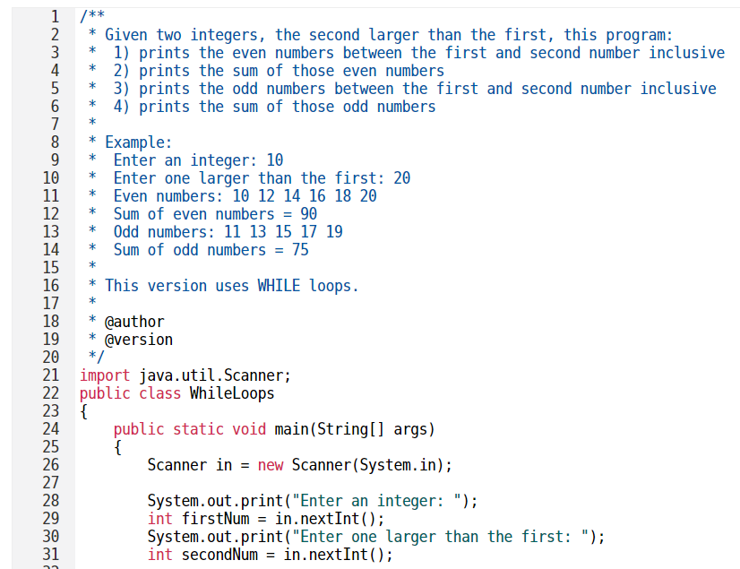  ??****** Given two integers, the second larger than the first, this