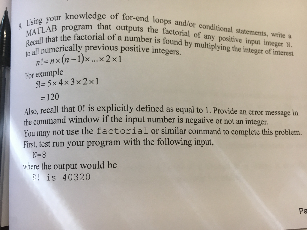 The following is given for problems 5-6. The function, cos(x) can be