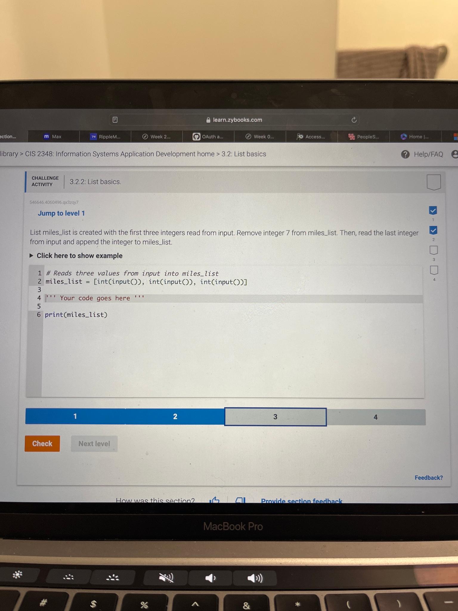  library > CIS 2348: Information Systems Application Development home >3.2: List