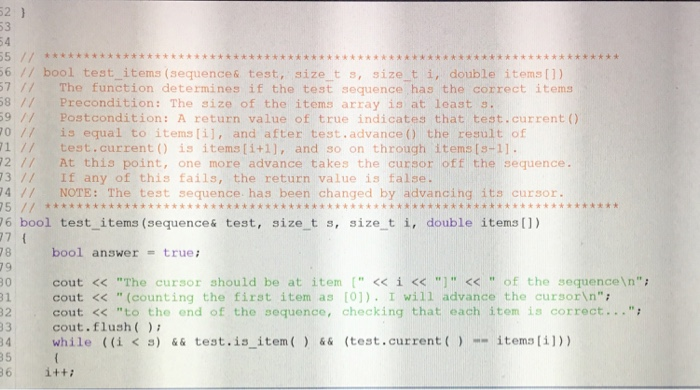 Specifically, the lab is to implement the sequence class from chapter 3.