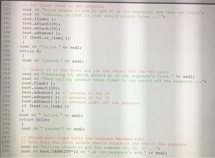 cpp -o sequencel 13 finclude 14 include 15 finclude "sequence1.h" // Provides